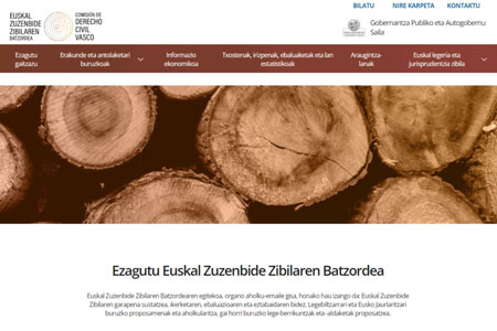La Comisión de Derecho Civil Vasco estrena página web